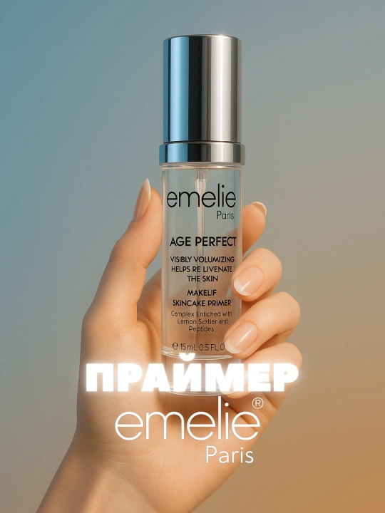 Праймер EMELIE с 24-каратным золотом. Основа под макияж лица, тональный крем