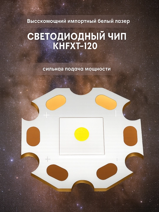 Многофункциональный LED фонарь, USB/Type-C, перезаряжаемый