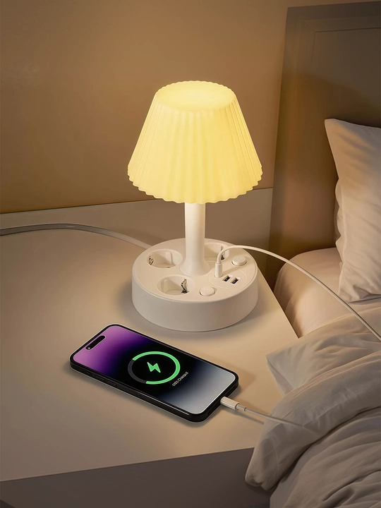 Rozetkali va USB / Type-C portli stol chirog‘i — Smart uzaytirgich 6 in 1