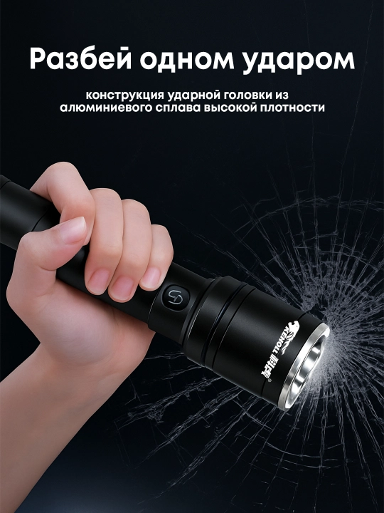 LED фонарь с телескопической фокусировкой, 2 режима