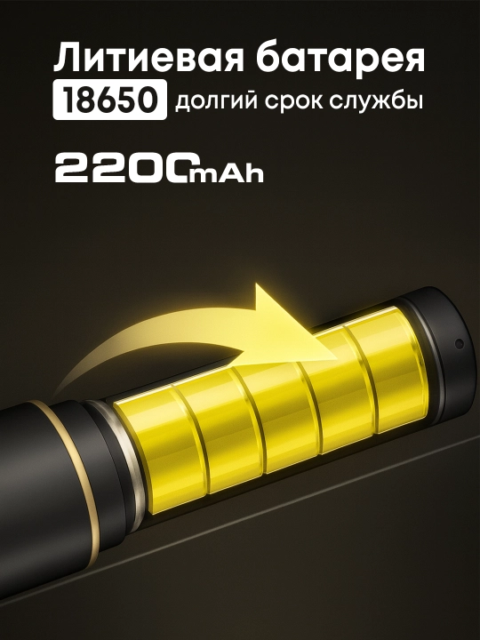 LED фонарь с телескопической фокусировкой, 2 режима