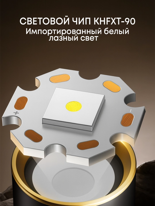 LED фонарь с телескопической фокусировкой, 2 режима