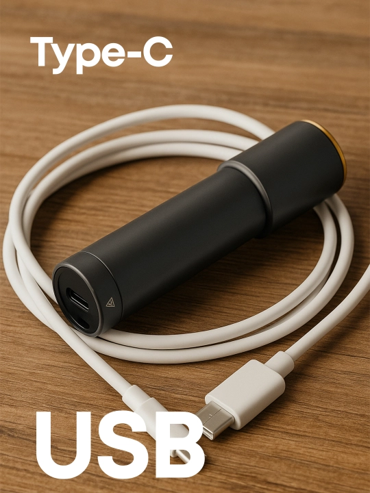 LED фонарь с телескопической фокусировкой, 2 режима