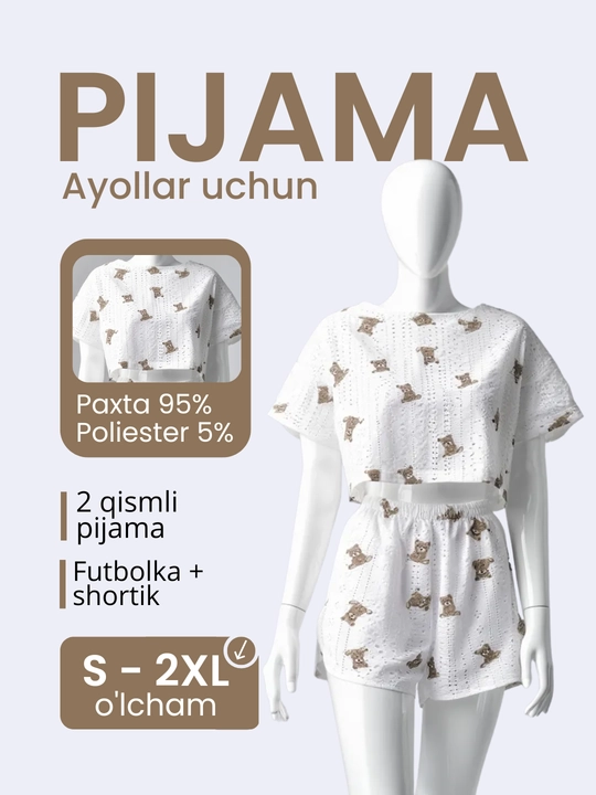 Ayollar pijamasi. ayollar penyuari. ayollar tungi ko'ylagi. torli penyuar. ayolar ich kiym - 