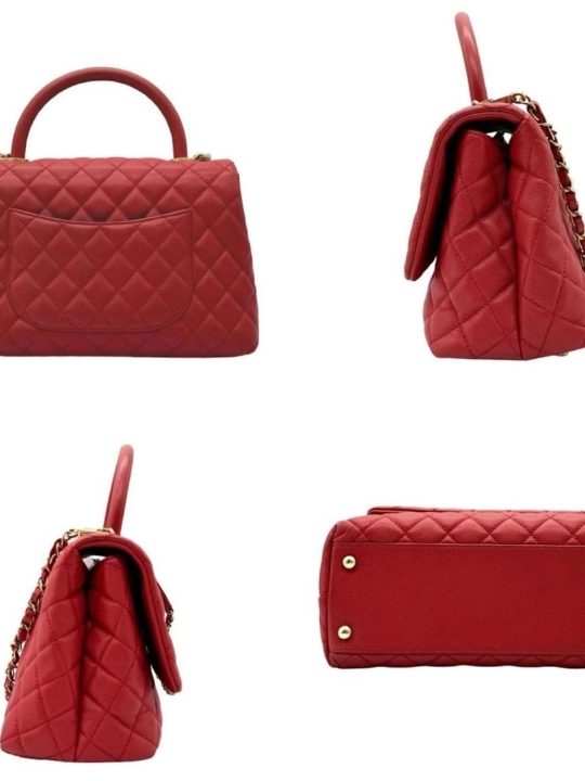 CHANEL Coco Bag, Ayollar uchun mini sumka, kvadrat tikuvli, qo‘lga tutqichli