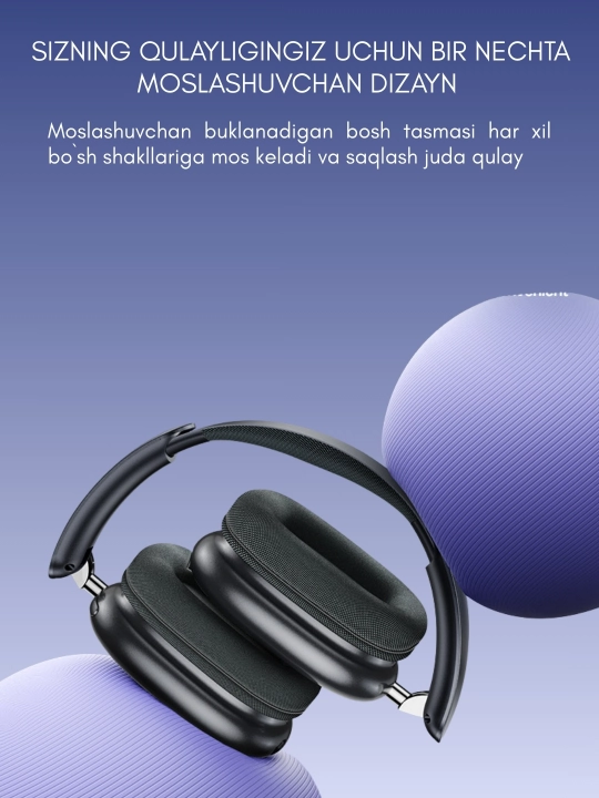 Yesido EP10 simsiz Bluetooth va simli HiFi ovozli garnitura - Black-EP10