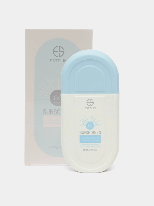 Quyoshdan himoya qiluvchi krem, SPF 80, 100 PA+++, ESTELIN 50 gr, 75gr, 100 gr - 
