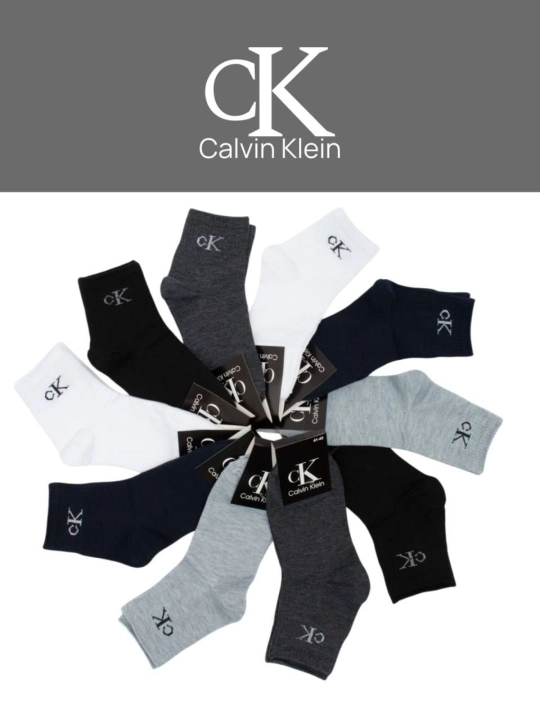 Calvin Klein erkaklar paypoqlari — uzun, sport uslubida, 10 juft