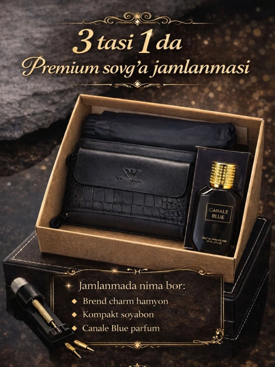 Erkaklar uchun sovg'a to'plami 2 tasi 1da, 3/1, 4/1 da