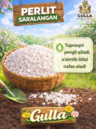 Agroperlit "Gulla" saralangan, o'simliklar va ko'chatlar uchun - 