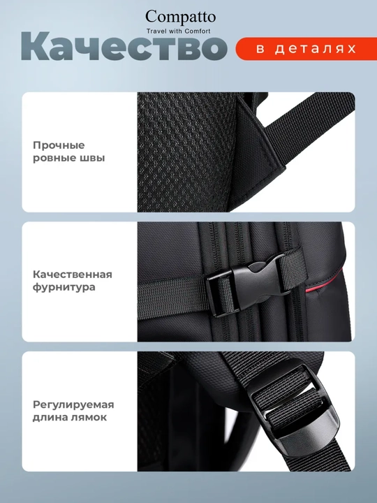 Вакуумный рюкзак городской для путешествий, ручная кладь
