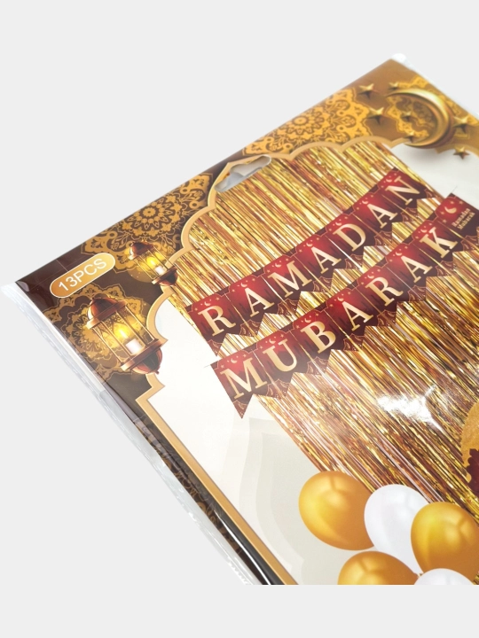 Набор фольгированных шаров "Ramadan Mubarak"/"Рамазон Муборак" - праздничный декор