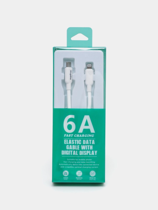 Tez zaryad Type-C kabeli, silikon, iPhone va Redmi uchun, 2.4A