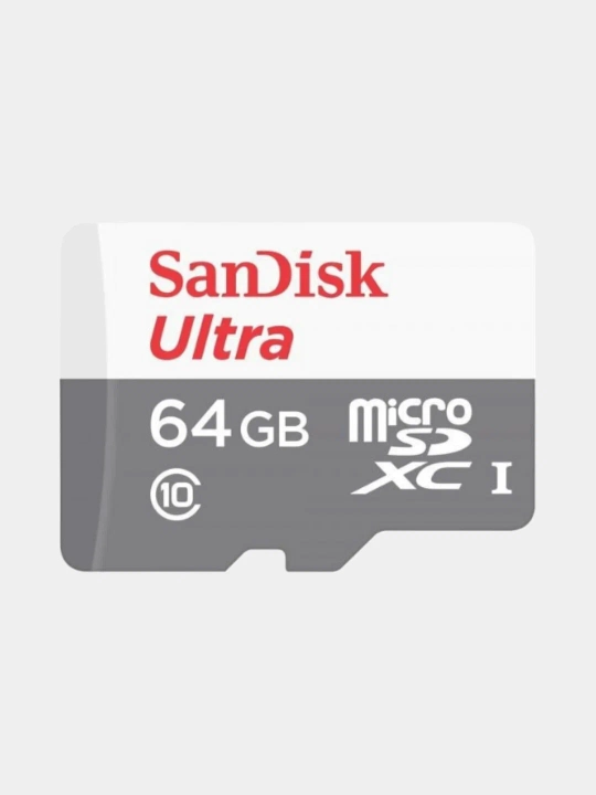 Флеш-карта SanDisk Micro SD 32GB — быстрый накопитель, Class 10, адаптер - 