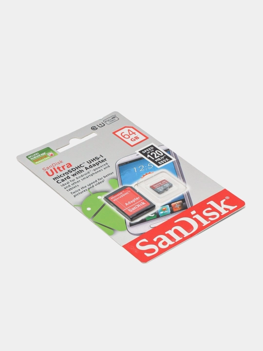 Флешка SanDisk 32/64/128/256 ГБ с адаптером для Redmi и Samsung