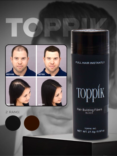 Камуфляж-пудра для волос и бороды от залысин"Toppik"загуститель для мужчин и женщин, 27.5г - 
