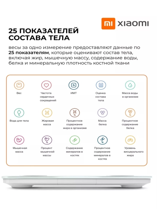 Умные весы Xiaomi Mi Body Fat Smart Scale S400 Глобальная версия