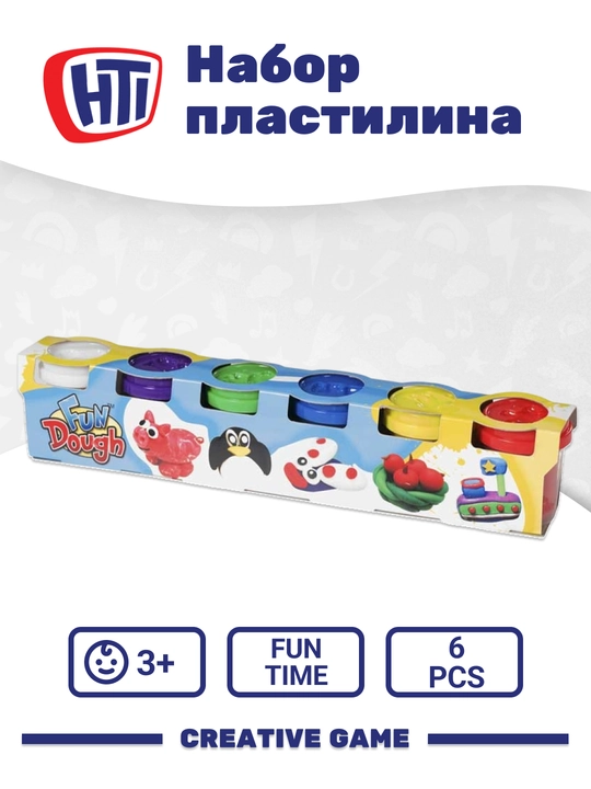 HTI plastilin to'plami 6 Pack of Dough - 