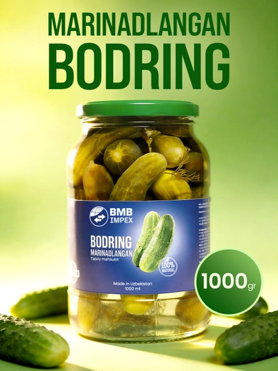 Маринованные огурцы, 1000 гр — ШАФРАН-BODRING1000