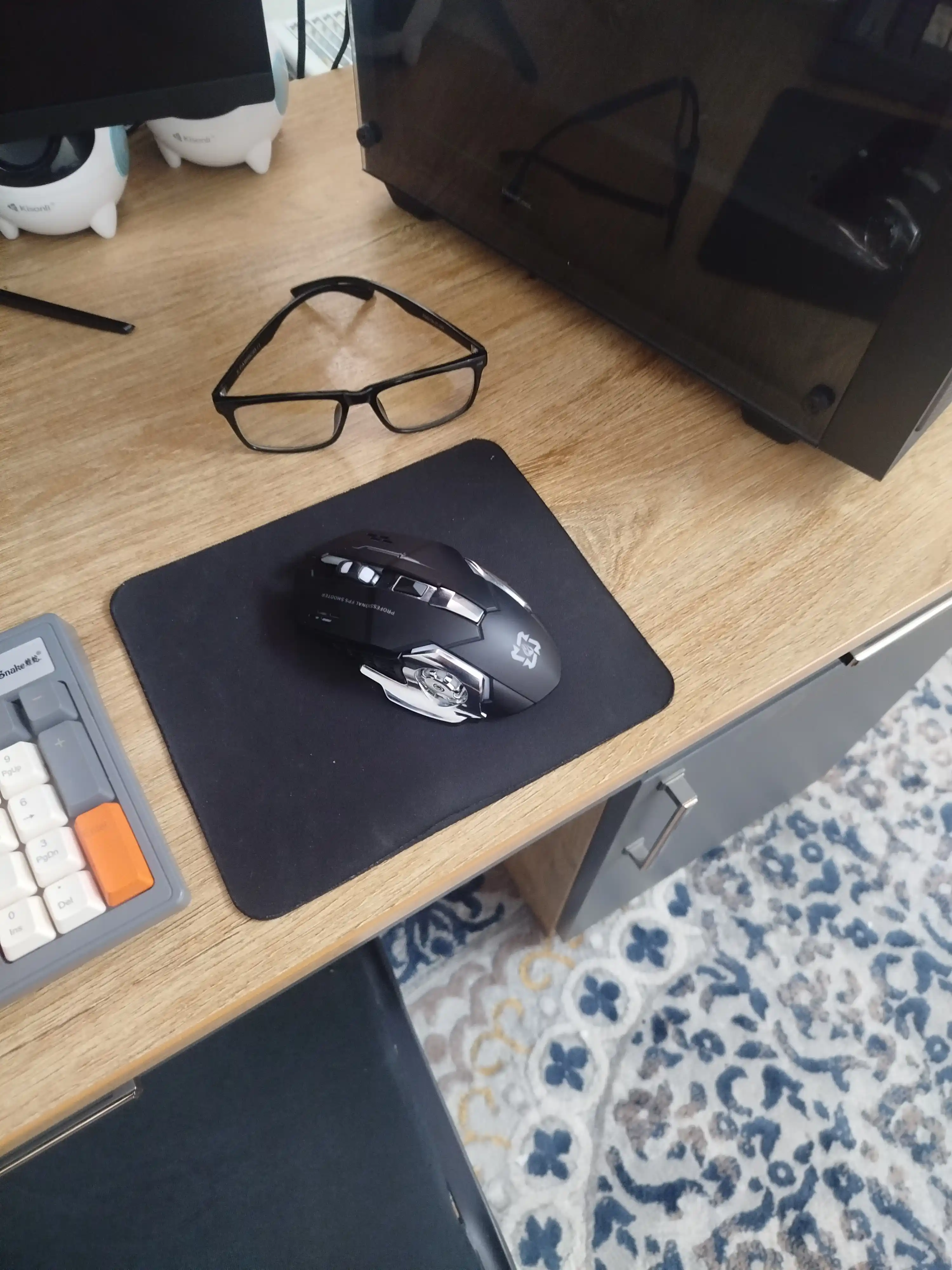O‘yinlar va ofis uchun mos simsiz sichqoncha, RGB LED bilan har bir dyuymda 3200 nuqta