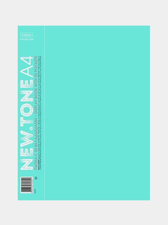 NEWtone PASTEL Yalpiz plastik papkasi, 20 ta vkladish, A4 format, koreshok 14 mm, 600 mkm - 