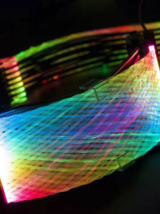 Kompyuter PSU va anakart uchun 24-pinli RGB ish stoli uzatma kabeli
