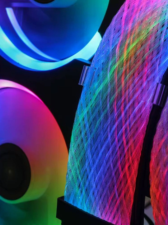 Kompyuter PSU va anakart uchun 24-pinli RGB ish stoli uzatma kabeli