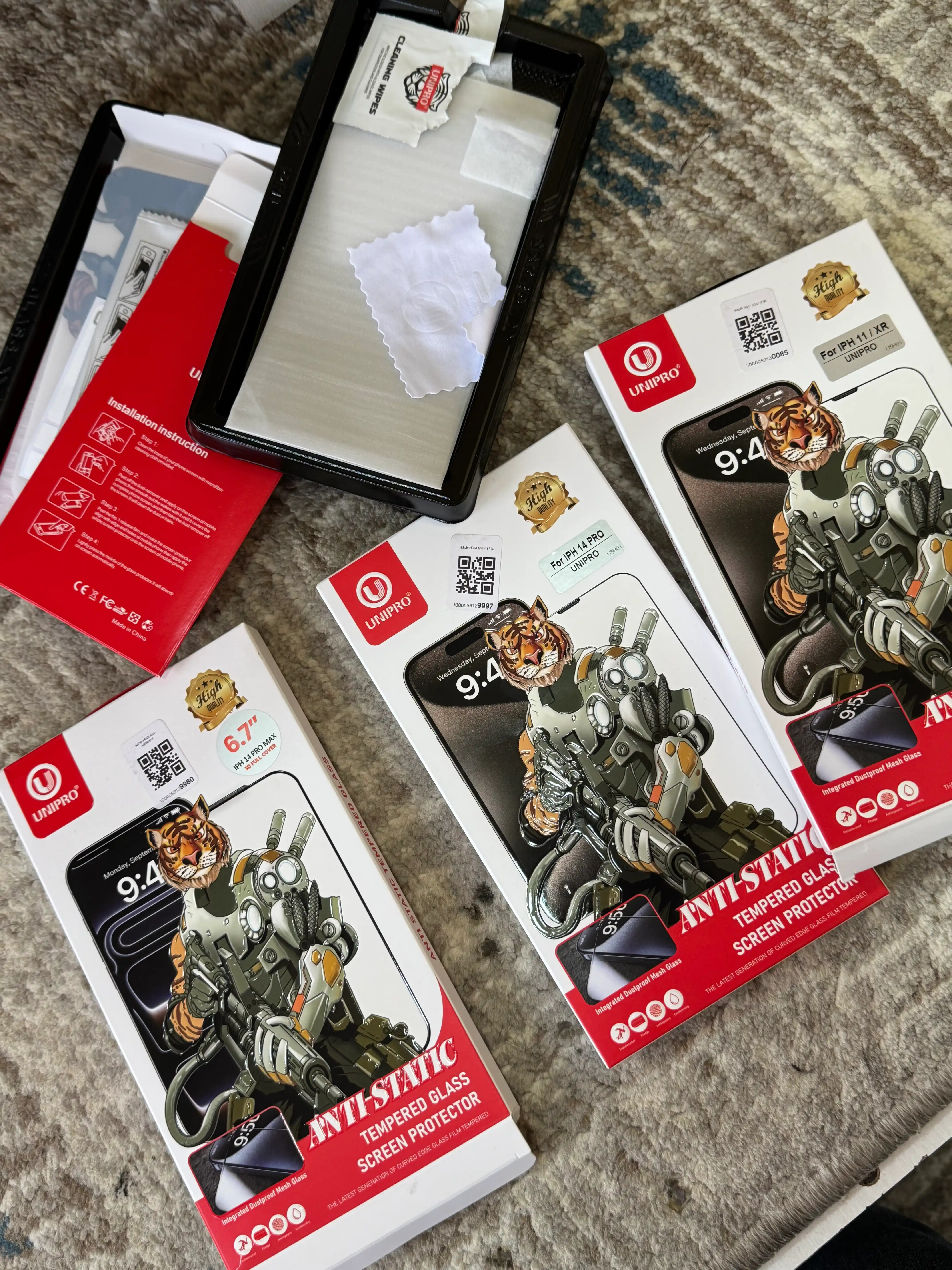 Himoya oynasi Tempered iPhone XS, 11, XR, 12, 13, 14, 15, Pro, Pro Мax uchun