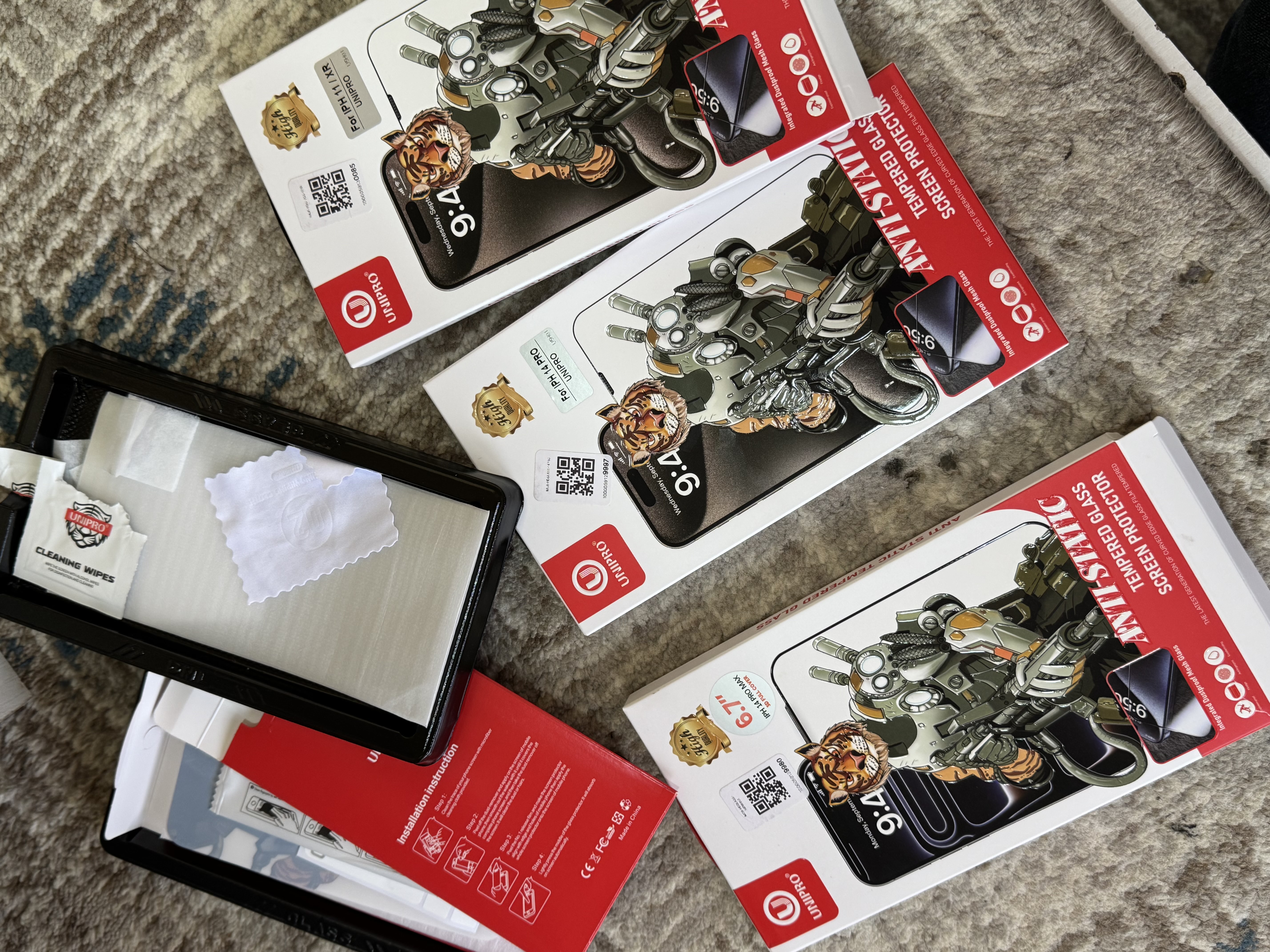 Himoya oynasi Tempered iPhone XS, 11, XR, 12, 13, 14, 15, Pro, Pro Мax uchun