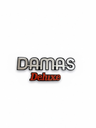Эмблемы для автомобилей "Damas" и "Deluxe", черно-красный акрил, для всех моделей Damas — KKNMAX7-DAMAS-СЕРЫЙ