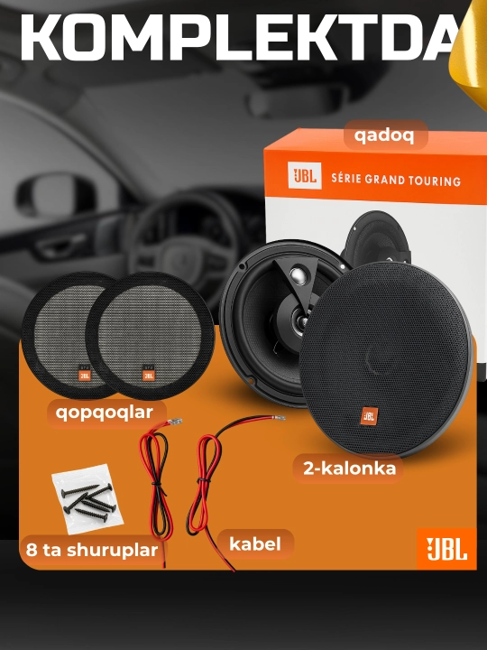 JBL 3 yo‘lli avtomobil karnay 16 sm, 125 W, 4 Ohm, 2 ta komplekt