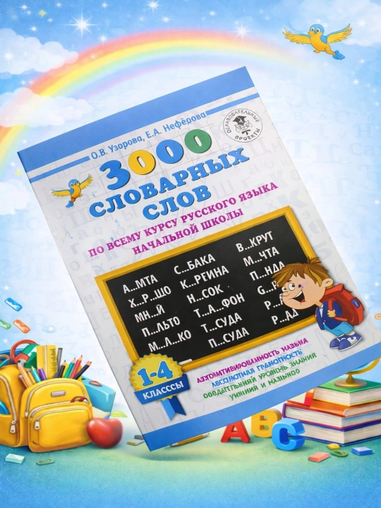 3000 lug'at so'zlari. O.B. Uzorovа. 1-4 sinflar uchun
