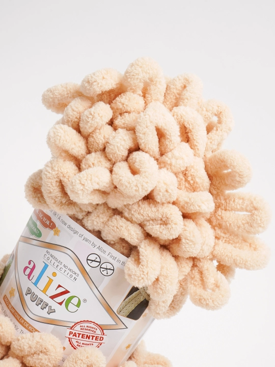 Пряжа Alize Puffy - 100 г, 9 м, 100% полиэстер, в упаковке 1 шт