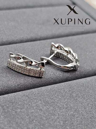 Серьги для девочек и женщин, Xuping — 1001PRT-SILVERXUPING-БЕЖМЕЛ