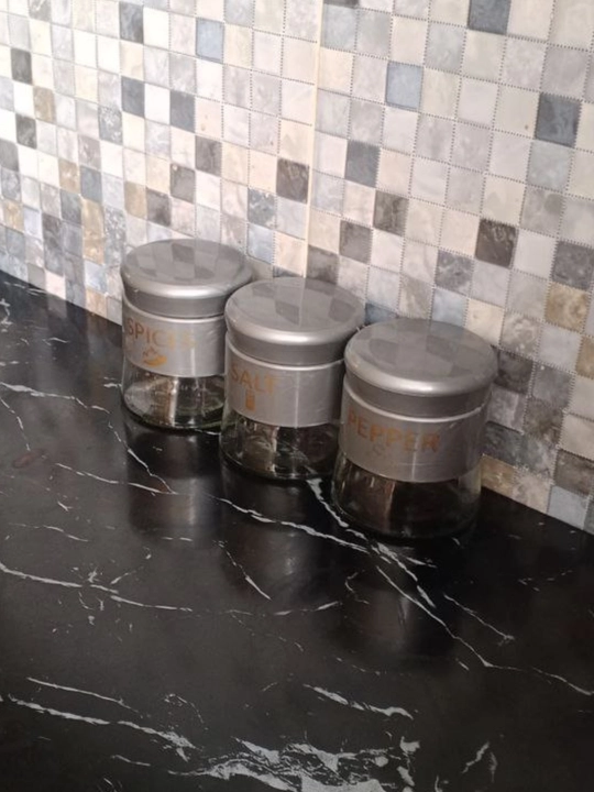 Солонка, набор из 3 банок для хранения соли, сахара и специй