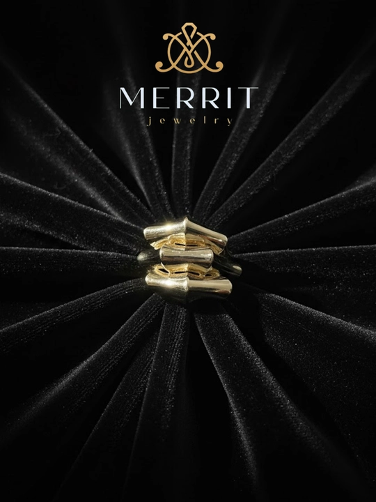 Ayollar uchun oltin uzuk va zirak to'plami, MERRIT SET1,