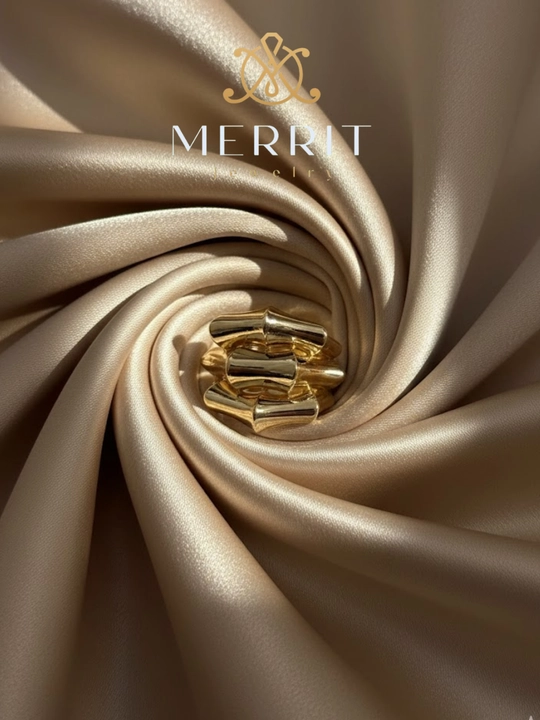 Ayollar uchun oltin uzuk va zirak to'plami, MERRIT SET1,