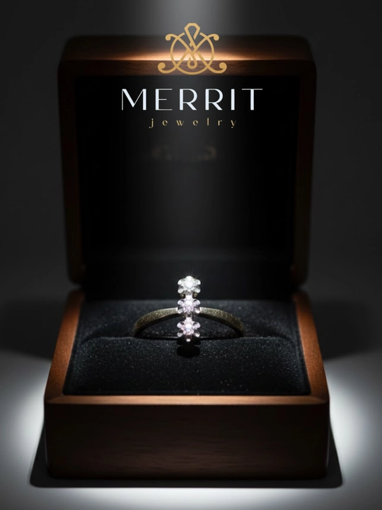 Ayollar uchun oltin uzuk va zirak to'plami, MERRIT SET1,
