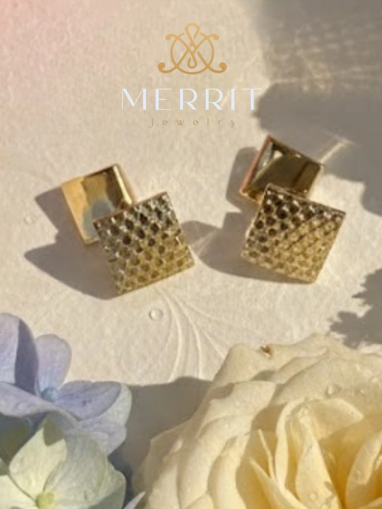 Ayollar uchun oltin uzuk va zirak to'plami, MERRIT SET1,