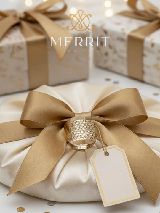 Ayollar uchun oltin uzuk va zirak to'plami, MERRIT SET1,
