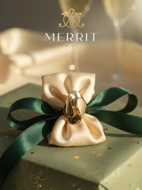 Ayollar uchun oltin uzuk va zirak to'plami, MERRIT SET1,