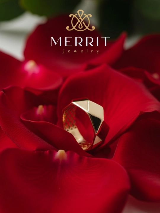 Ayollar uchun oltin uzuk va zirak to'plami, MERRIT SET1,