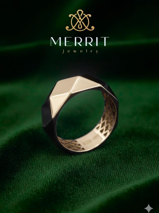 Ayollar uchun oltin uzuk va zirak to'plami, MERRIT SET1,