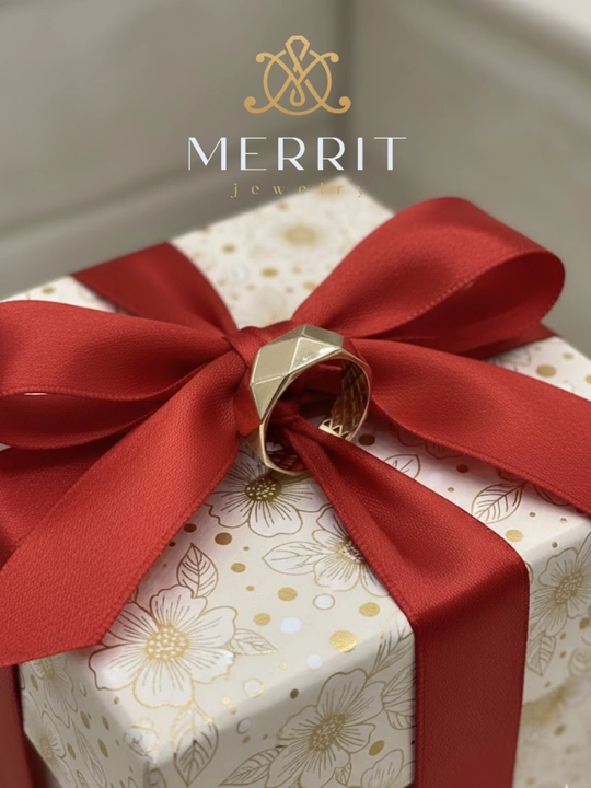 Ayollar uchun oltin uzuk va zirak to'plami, MERRIT SET1,