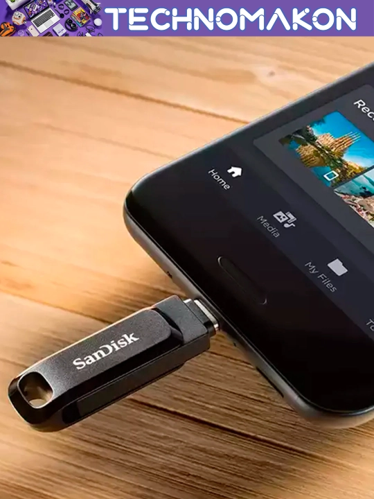 Флешка Sandisk Ultra Dual Drive, Type-C, 64 Gb, 300 Mb/s, Usb 3.1
