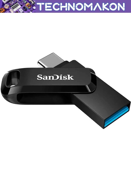 Флешка Sandisk Ultra Dual Drive, Type-C, 64 Gb, 300 Mb/s, Usb 3.1