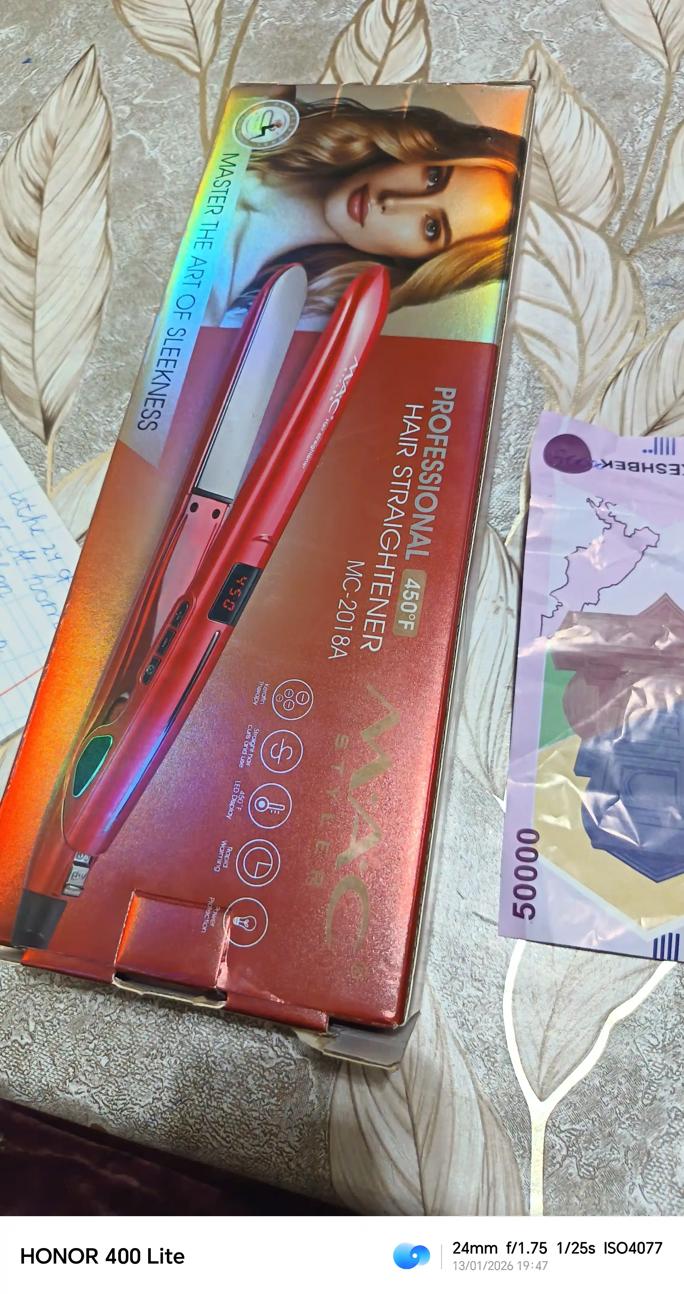 LED displeyli professional dazmol, MAC Styler MC-2018 soch to‘g‘rilagichi