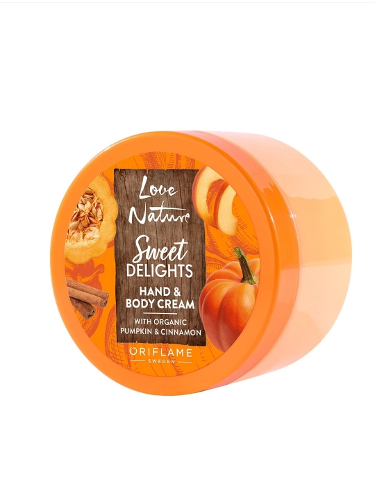 Love Nature organik qovoq va dolchin qo‘l va tana kremi, 150 ml - 