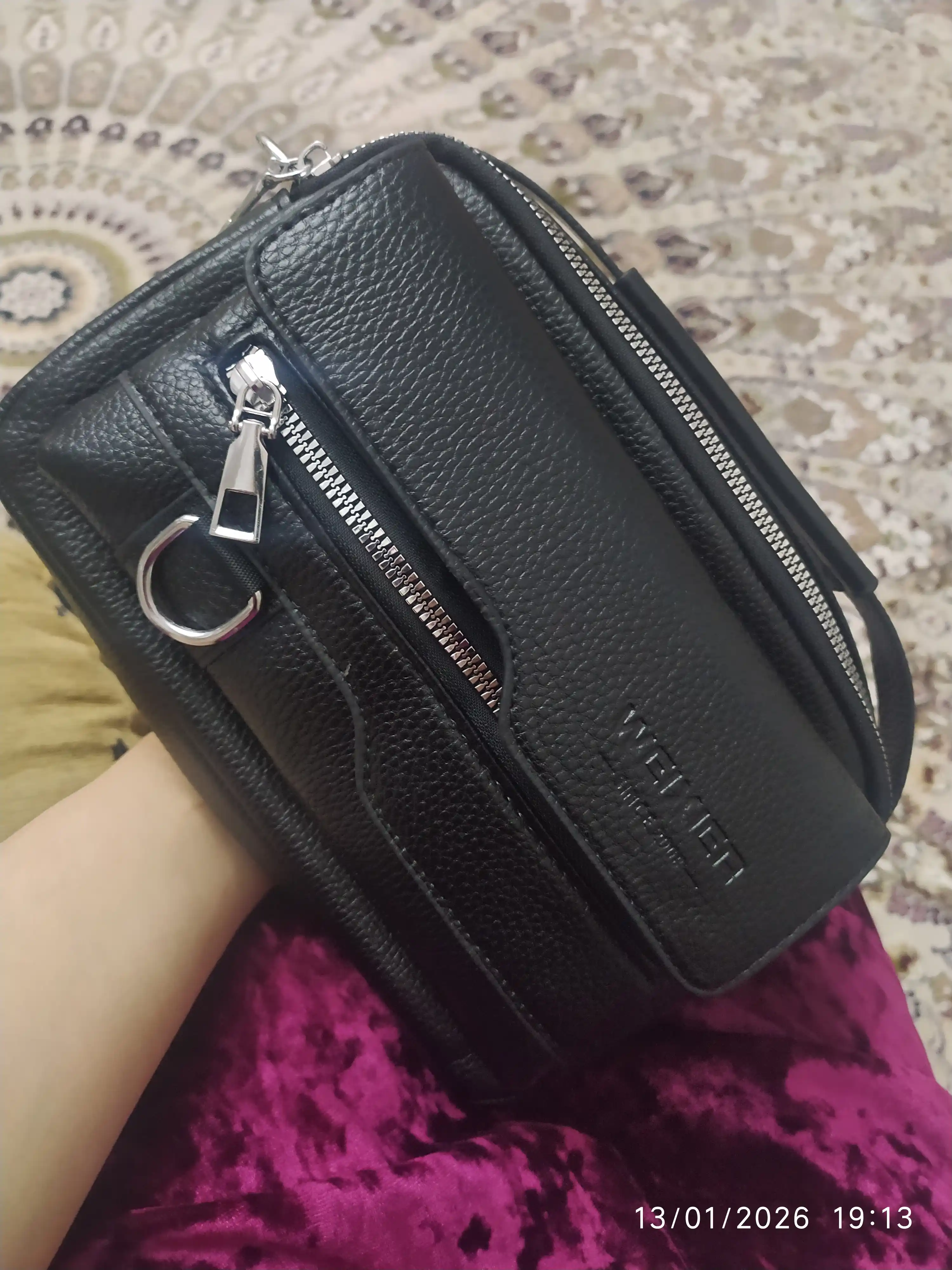 Erkaklar uchun sumka, eko-charmdan qilingan cho'ntak, yelka sumkasi