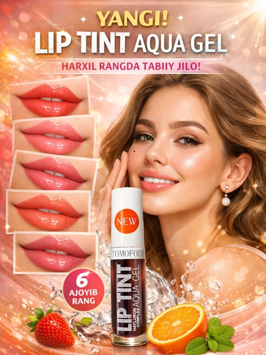 Tomofody Lip Tint Gel тинт для губ, с гиалуроновым увлажняющим комплексом - 